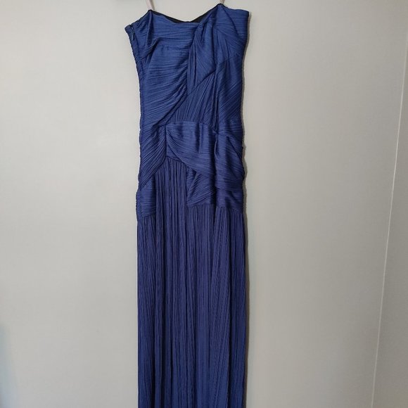 Blue Beaded Maxi Dress by Halston Heritage - Picture 6 of 13